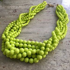 Springy Lime Green Statement Necklace